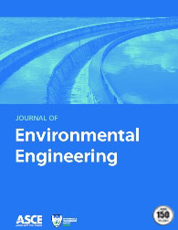 Journal of Environmental Engineering cover with an image of a reservoir on a blue background. The journal title, Environmental Water Resources Institute logo, and ASCE logo are also on the cover.